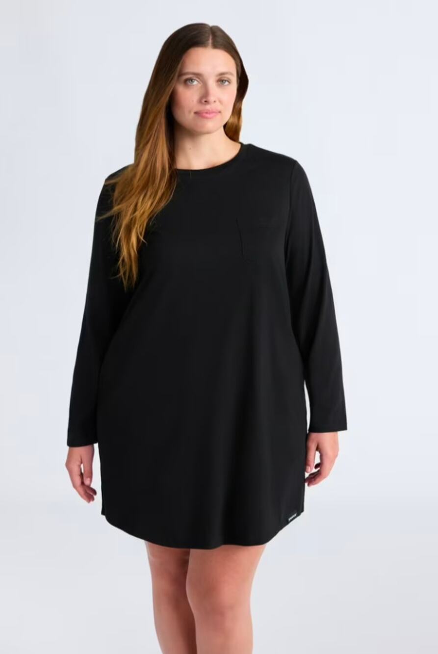 JoySpun Black Long Sleeve Dress Small